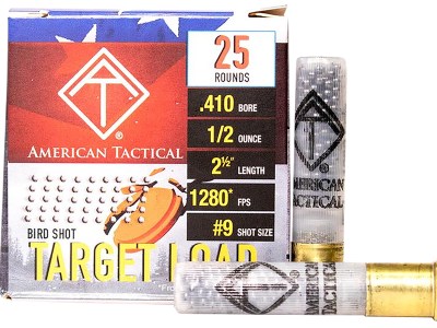 ATI ATIAC4109 Target Load  410Gauge 2.5″ 1/2oz 9Shot 25 Per Box/10 Case