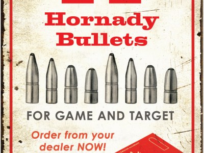 Hornady 99145 Bullets Tin Sign Rustic Red White Aluminum 12″ x 18″