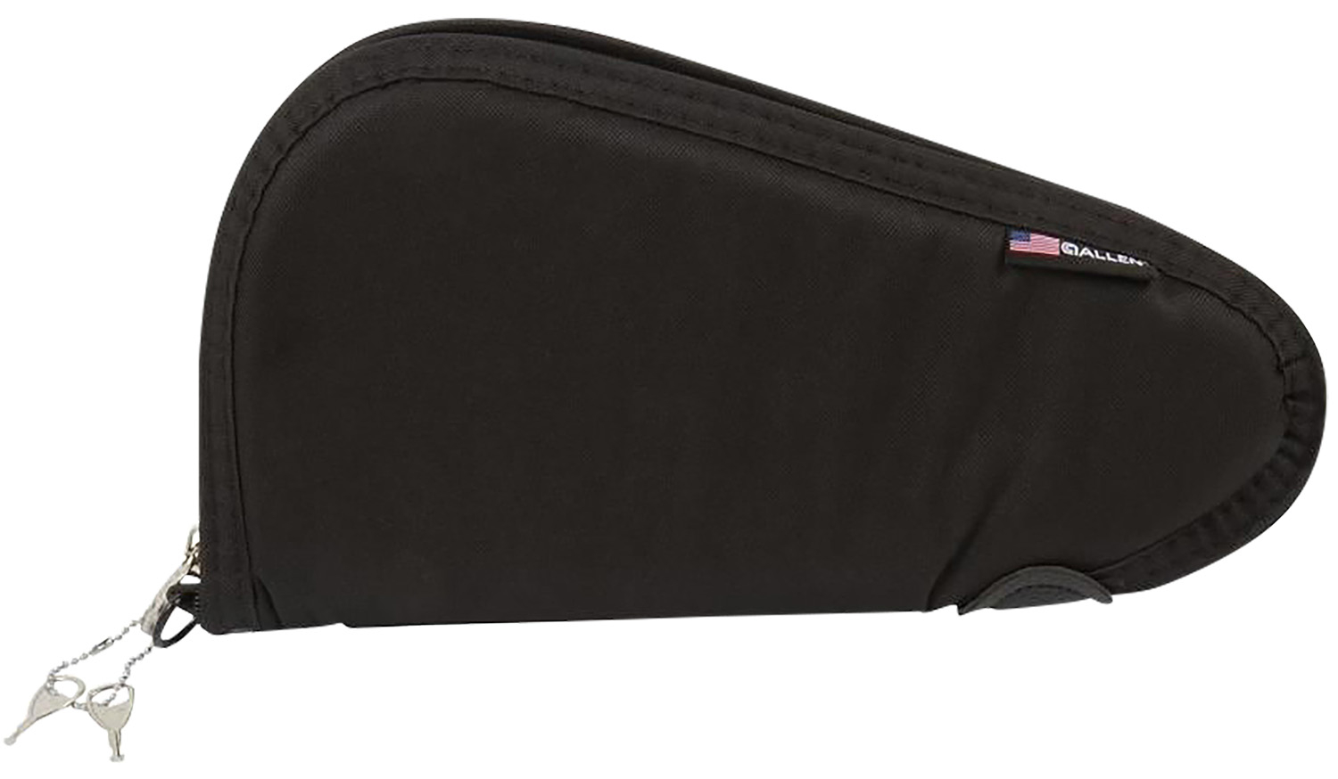Allen 7411 Locking Handgun Case Black Endura, YKK Zippers & Foam Padding Includes 2 Keys 11″ L