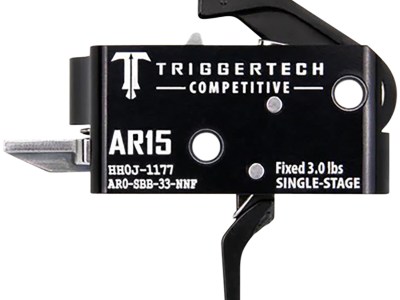TriggerTech AR0SBB33NNF Competitive  Flat Single-Stage 3 lbs Fixed for AR-15