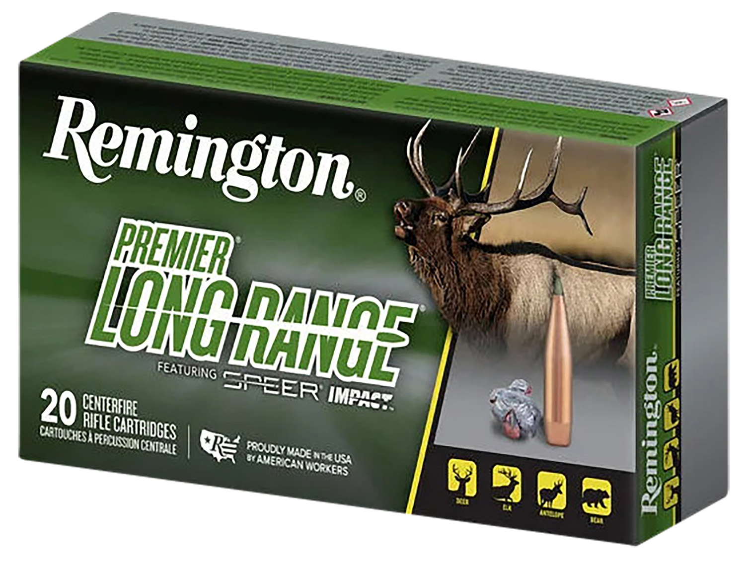 Remington Ammunition R21347 Premier Long Range 300RUM 190gr Speer Impact 20 Per Box/10 Case