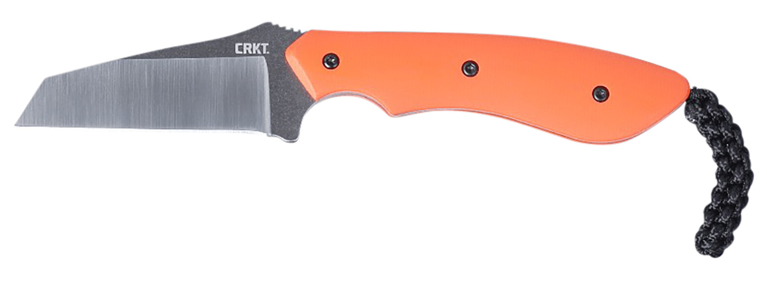 CRKT 2399 S.P.I.T.  2.29″ Fixed Plain Satin Stonewashed 8Cr13MoV SS Blade/Orange G10 Handle Includes Sheath
