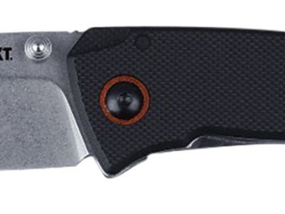 CRKT 2522 Tuna  Compact 2.73″ Plain Stonewashed 8Cr13MoV SS Blade, Black G10/SS Handle, Includes Pocket Clip