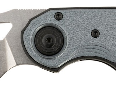 CRKT 5410 Attaboy  2.73″ Folding Drop Point Plain Stonewashed D2 Steel Blade/Black/Silver GRN Handle Includes Pocket Clip
