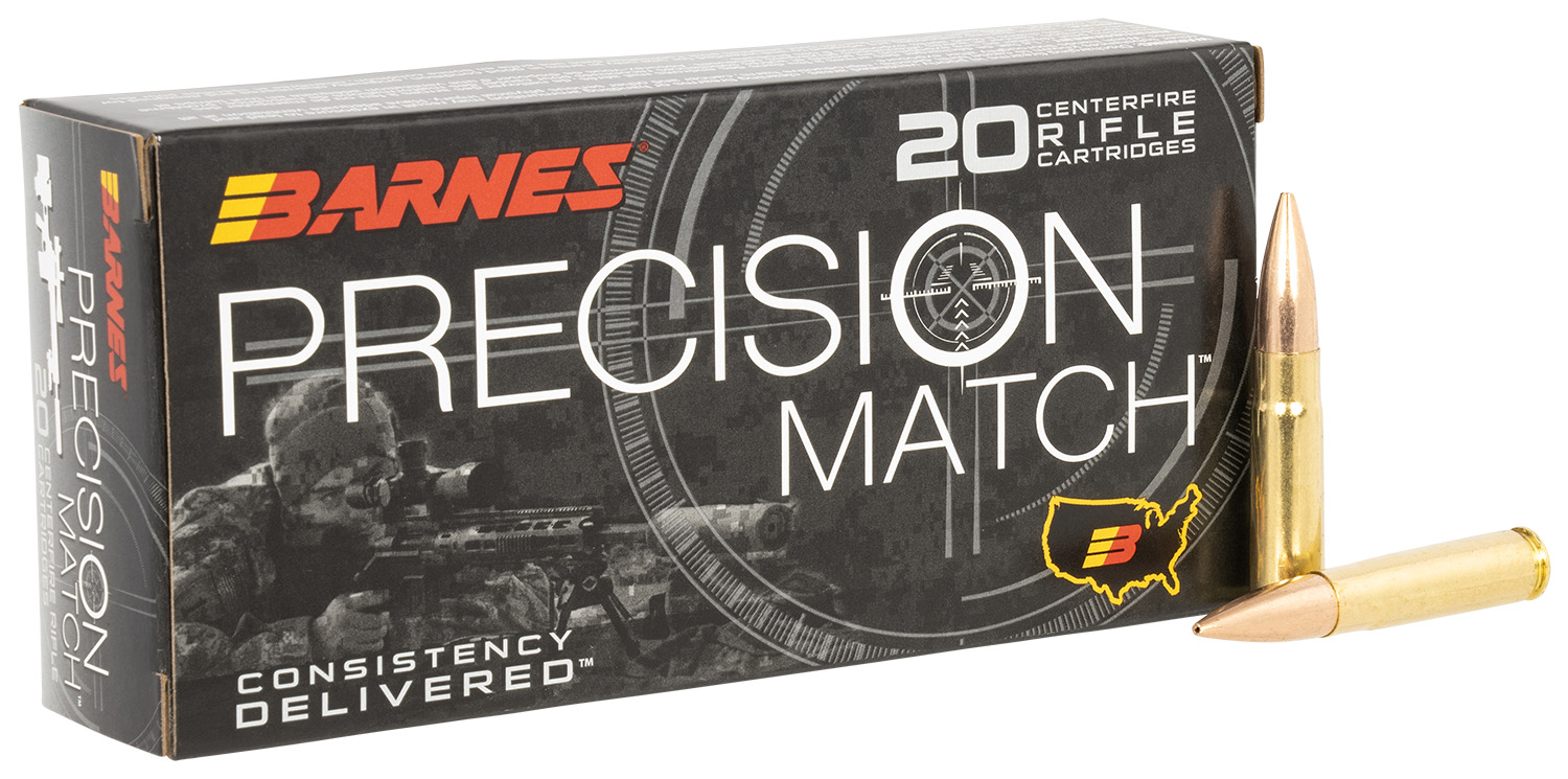 Barnes Bullets 32134 Precision Match  300Blackout 220gr Match Burner OTM BT 20 Per Box/10 Case