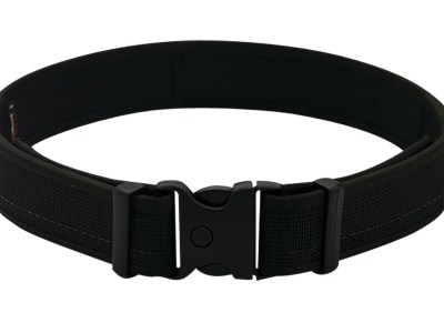 Uncle Mikes-leather(1791) BLTUM44/48MBL Deluxe Duty Gun Belt Matte Black Double Layer Nylon 44/48 2″ Wide Buckle Closure