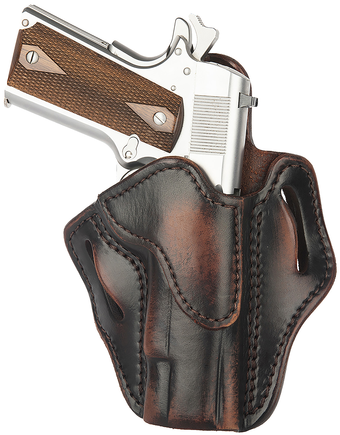 1791 Gunleather ORBH1VTGR BH1 Optic Ready OWB 01 Vintage Leather Belt Slide Fits 4-5″ 1911 Right Hand