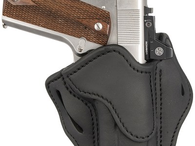 1791 Gunleather ORBH1SSBLR BH1 Optic Ready OWB Stealth Black Leather Belt Slide Fits 4-5″ 1911 Right Hand