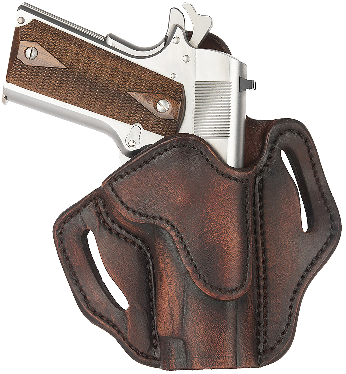 1791 Gunleather ORBH1SVTGR BH1 Optic Ready OWB Vintage Leather Belt Slide Fits 4-5″ 1911 Right Hand