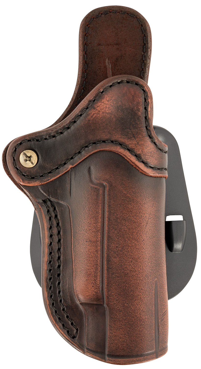 1791 Gunleather ORPDH1VTGR Paddle Holster Optic Ready OWB Size 01 Vintage Leather Paddle Fits 4-5″ 1911 Right Hand