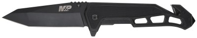 Smith & Wesson Knives 1160826 M&P Body Guard Folding Plain Black 8Cr13MoV SS Blade 5.26″ Black Steel/G10 Handle Includes Pocket Clip