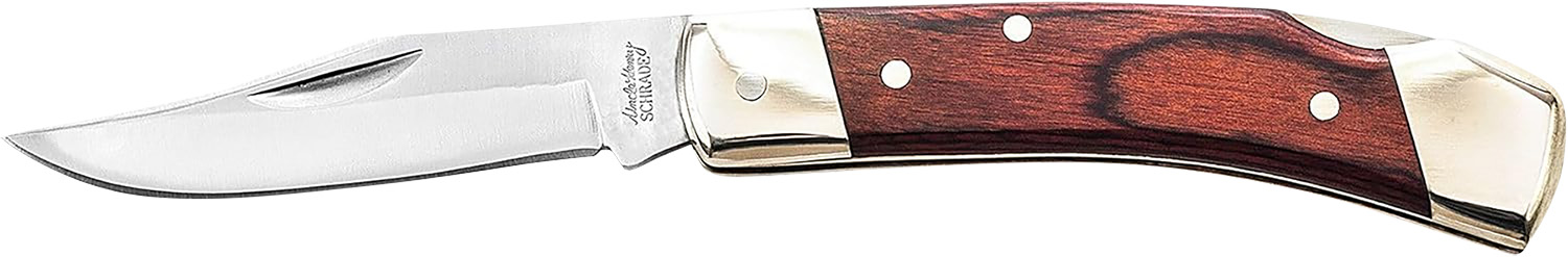 Uncle Henry LB5CP LB5 Smokey II Folding Clip Point Plain Stainless Steel Blade 3.70″ Wood Handle Includes Sheath