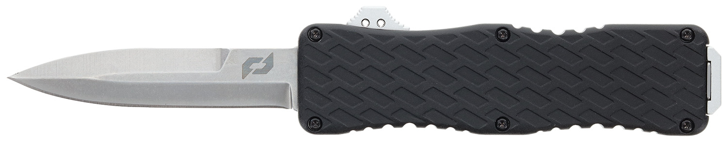 Schrade 1135967 Uproar  D/A OTF Bayonet Plain Satin D2 Steel Blade 4.25″ Aluminum Handle