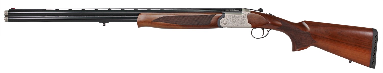 Iver Johnson Arms IJ600410LW28S IJ600 Lightweight Full Size 410 Gauge Break Open 3″ 2rd 28″ Black Over/Under Vent Rib Barrel, Silver Engraved Aluminum Receiver, Fixed Walnut Wood Stock, Ambidextrous