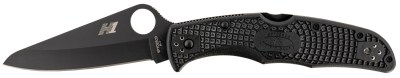 Spyderco C91PBBK2 Pacific Salt 2 3.78″ Folding Drop Point Plain Black H2 Steel Blade/ Black Textured FRN Handle