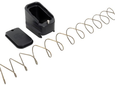 Shield Arms G17ME5BLK Magazine Extension  +5 Extended 40 S&W/9mm Luger  Compatible w/Glock 17/19X/22/34/35/45, Black Anodized Aluminum