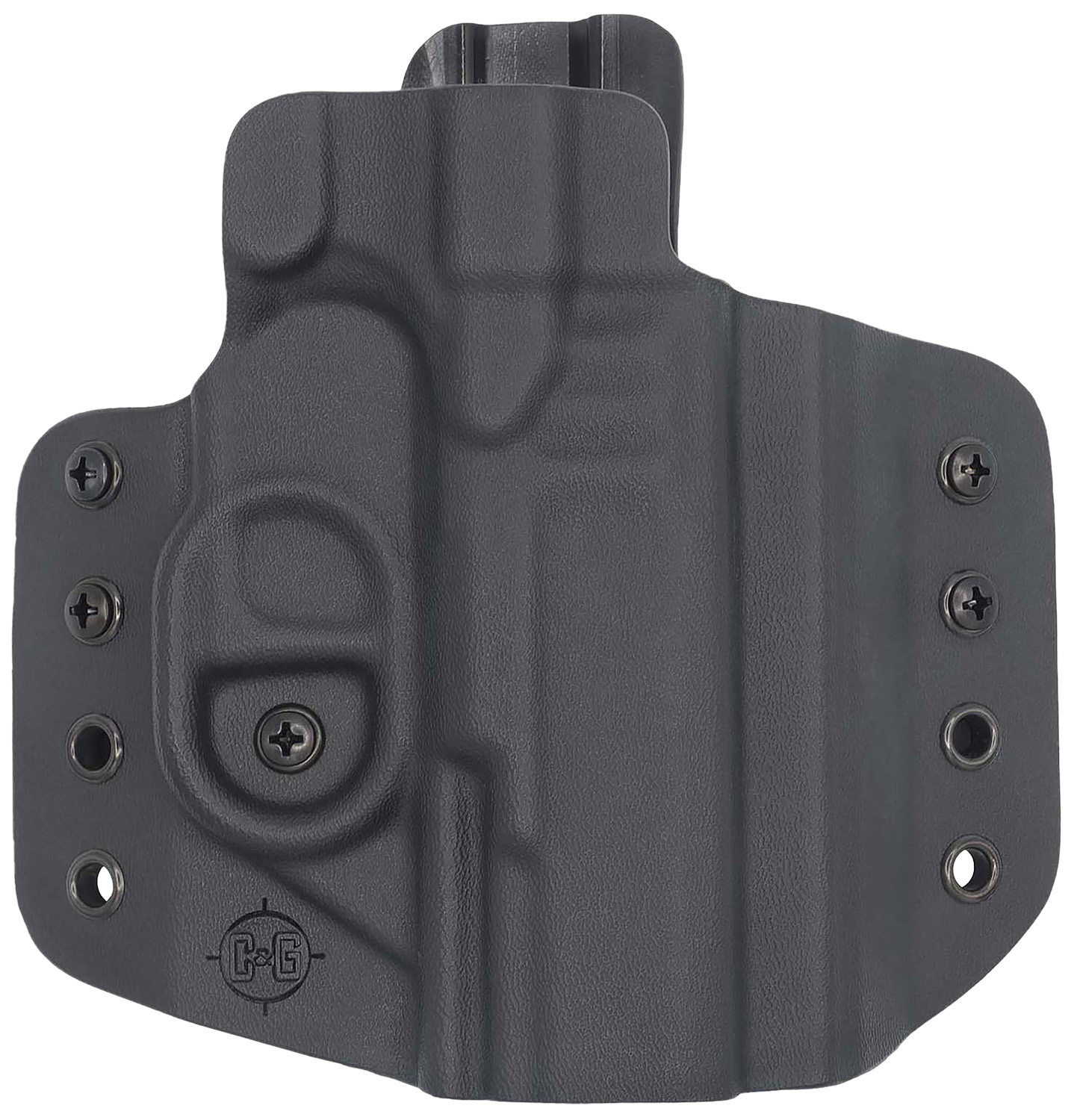 C&G Holsters 1212100 Covert  OWB Black Kydex Belt Loop Fits Walther PDP 4″ Right Hand