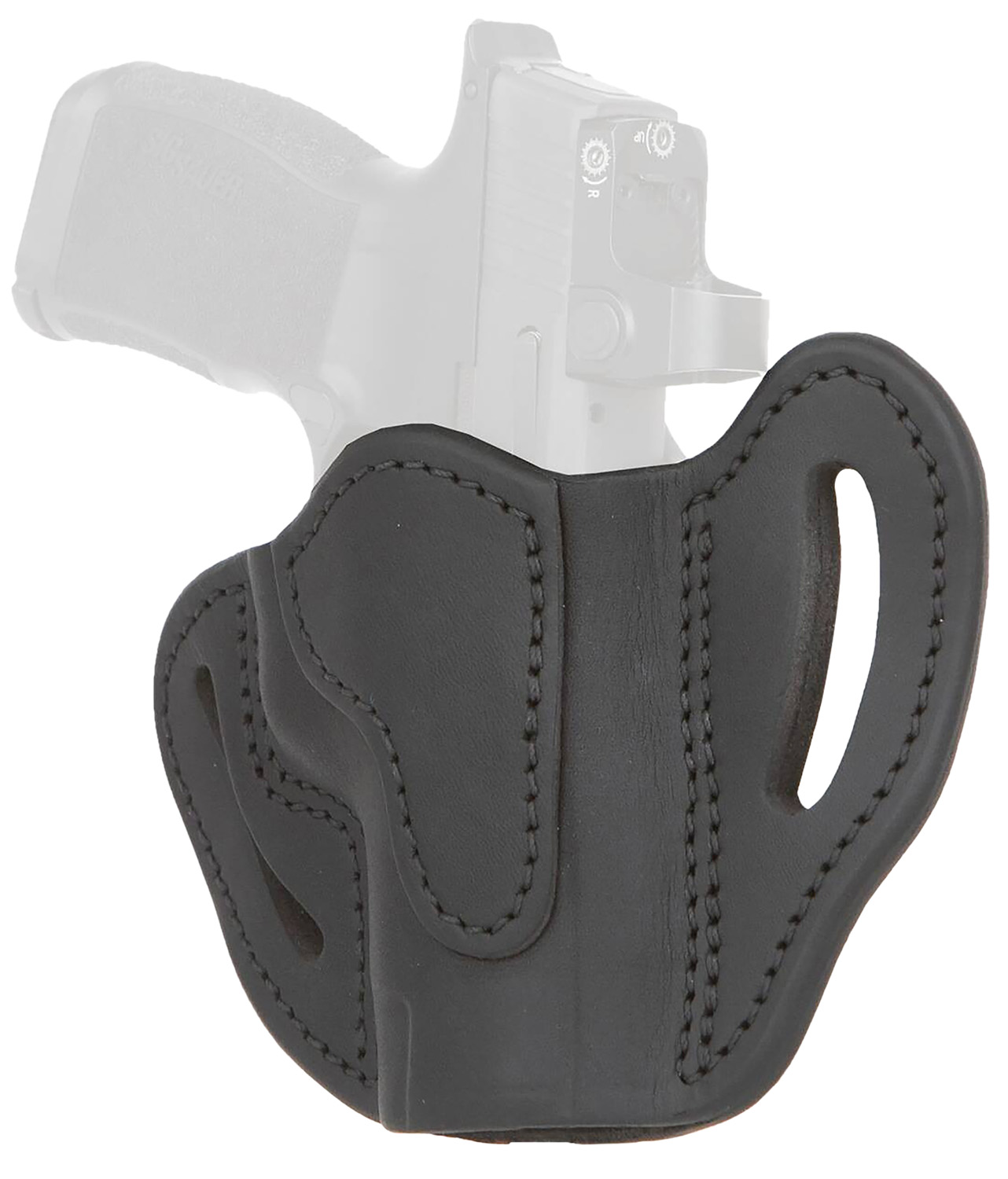 1791 Gunleather ORBHCMAXSBLR BHC MAX Optic Ready OWB Compact Stealth Black Leather Belt Slide Compatible w/Sig P365 XL/Glock 48 Right Hand