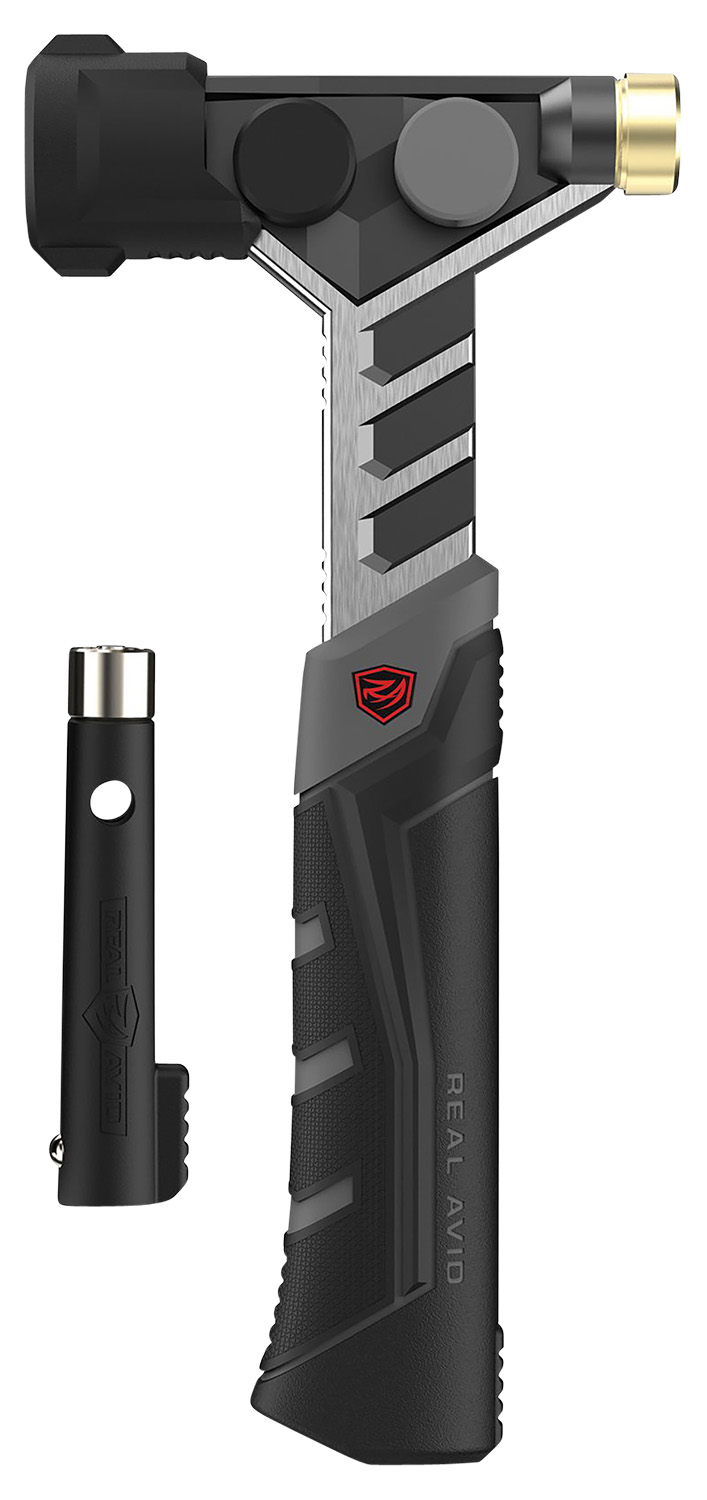 Real Avid AVARMHAM Armorer’s Hammer Black/Stainless, Features Magnetic Pin Starter & Interchangeable Heads, Includes Roll-Pin Punch Starter