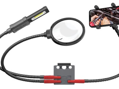 Real Avid AVMVACC Smart Mount  Quick-Connect, Includes Magnifying Glass, 180 Lumen Work Light, Cell Phone Holder