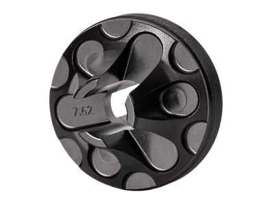 Rugged Suppressors FC006 Flash Hider Front Cap  7.62mm, Black Steel for Some Rugged Suppressors