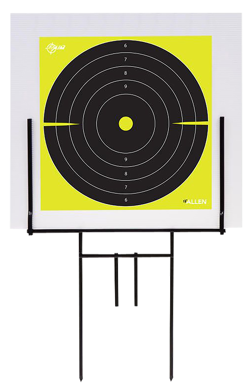 EZ-Aim 15309 Portable Range Target Stand  Black Steel 18″ W x 19″ H Includes 2 Adhesive Targets