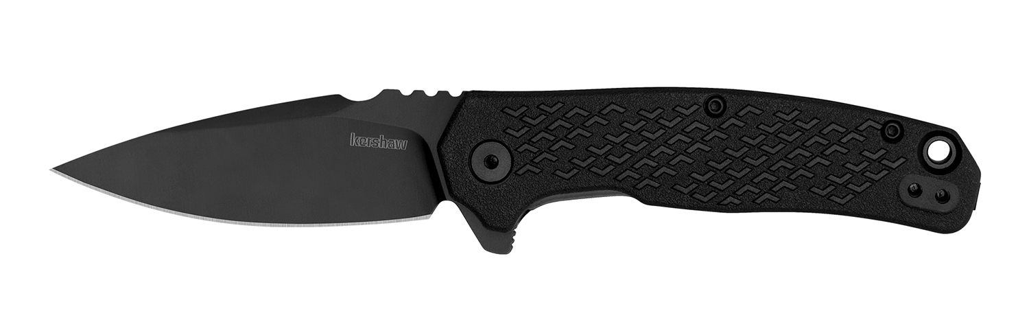 Kershaw 1407 Conduit  2.90″ Folding Spear Point Plain, Black Oxide 8Cr13MoV SS Blade/Blacked Out Texture Glass-Filled Nylon Handle Includes Pocket Clip