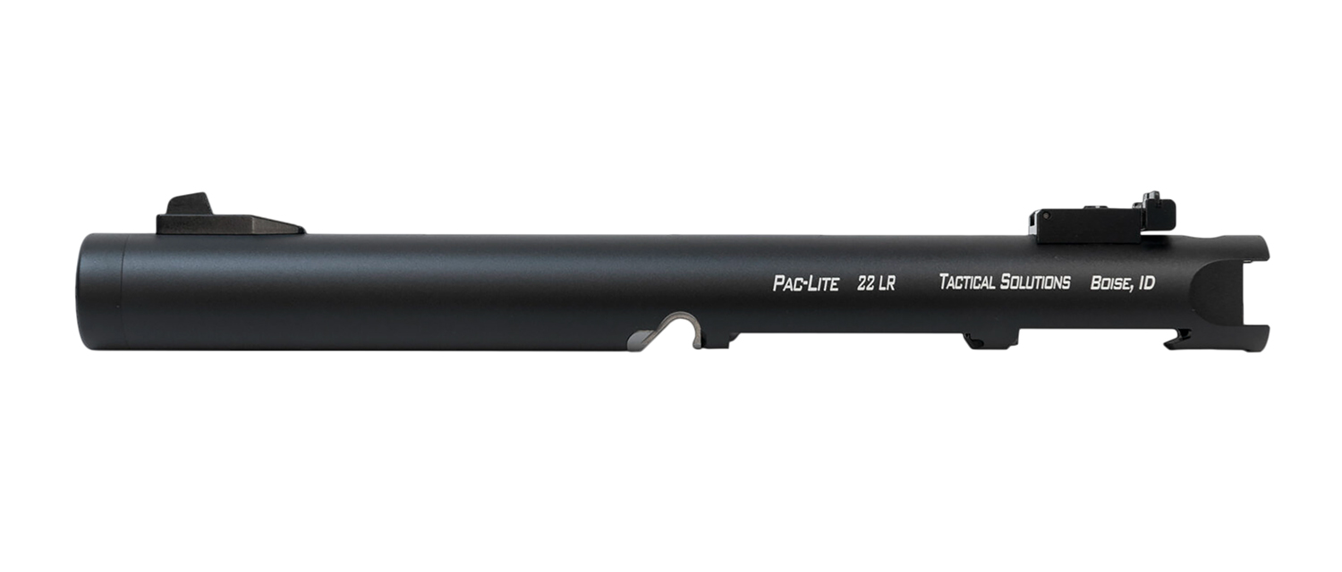 Tactical Solutions PLIV6TEMBNF Pac-Lite Barrel & Receiver 22 LR 6″ Threaded Black Anodized Fits Ruger 22/45/Mark IV/Mark II/Mark IV 22/45