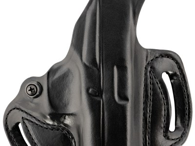 DeSantis Gunhide 085BA8BZ0 Thumb Break Mini Slide OWB Black Leather Belt Slide Fits Glock 43/43x/48 Belt 1.75″ Wide Right Hand