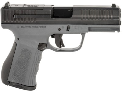 FMK FMKG49DG G3  9mm Luger 14+1 4″ Stainless Steel Barrel, Black Optic Cut/Serrated Carbon Steel Slide, Dark Gray Polymer Frame w/Picatinny Rail, Black Backstrap Grip