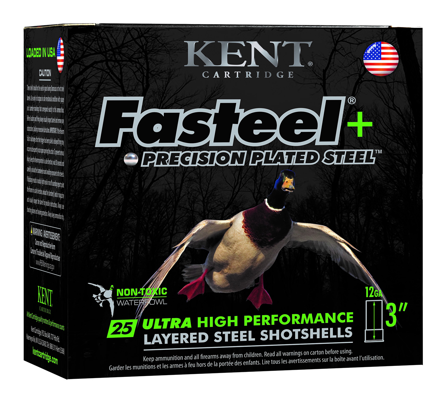 Kent Cartridge K123FSP36BBX2 Fasteel +  12 Gauge 3″ 1 1/4 oz BB Shot 25 Per Box/ 10 Case