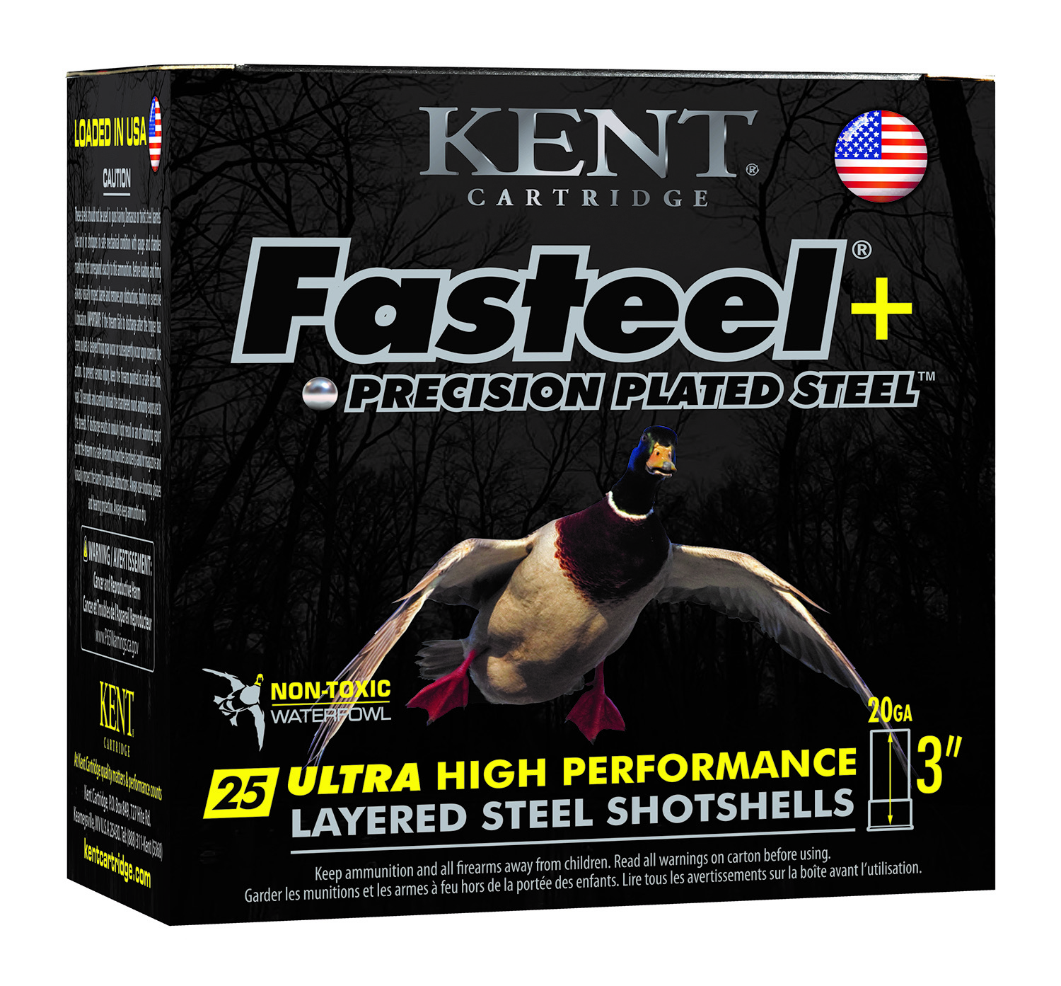 Kent Cartridge K203FSP284X6 Fasteel + Waterfowl 20 Gauge 3″ 1 oz 4/6 Shot 25 Per Box/ 10 Case