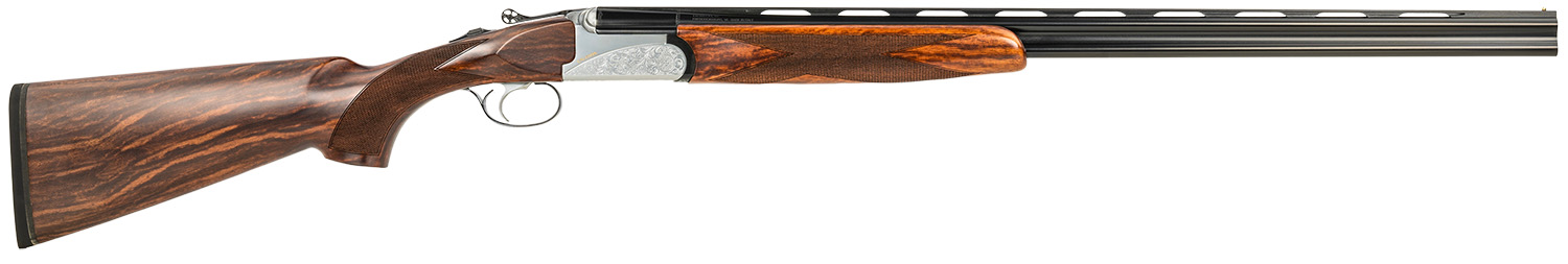 Fausti Usa, Inc 15403 Caledon  410 Gauge 3″ 2rd 26″ Blued Barrel, Engraved Stainless Rec, Wood Laser Grain Stock, Metallic Bead Sight