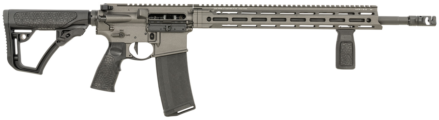 Daniel Defense 0212810739047 DDM4 V7 Pro 5.56x45mm NATO 18″ 30+1, Cobalt Rec, Black OEM Overmolded Stock & Grip, Geissele Trigger