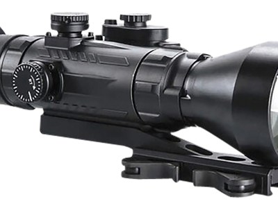 AGM Global Vision 15WP4423474111 Wolverine Pro-4 3APW Night Vision Rifle Scope Matte Black 4x70mm Gen 3 Auto-Gated White Phosphor Illuminated Red Chevron w/Ballistic Drop Reticle