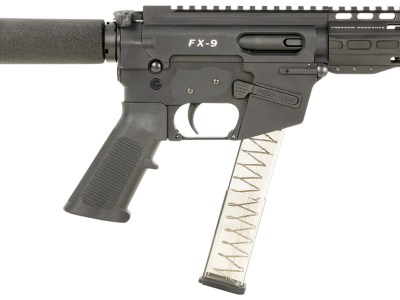 FREEDOM ORDNANCE FX9P4T FX-9  9mm Luger 32+1 4″, Black, M-LOK Handguard, Padded Buffer Tube, A2 Grip, 3″ Faux Suppressor, Includes Sling