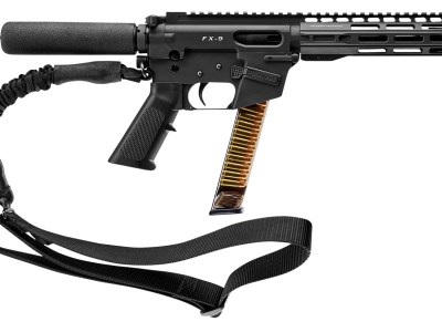 FREEDOM ORDNANCE FX9P8T FX-9  9mm Luger 32+1 8″, Black, M-LOK Handguard, Padded Buffer Tube, A2 Grip, 3″ Faux Suppressor, Includes Sling