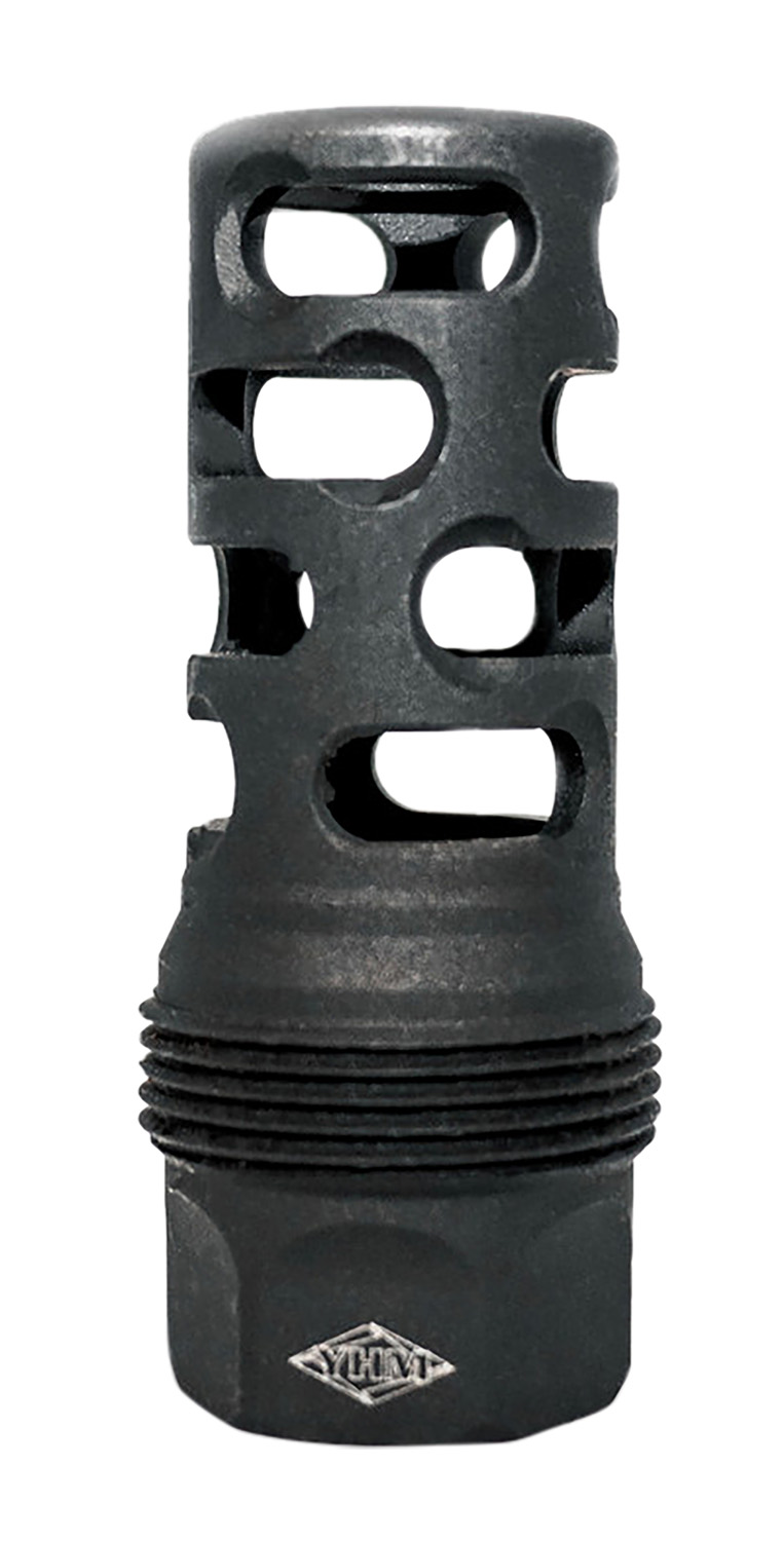 Yankee Hill 4405MB24 sRx Q.D. Muzzle Brake Long Black Phosphate Steel with 5/8″-24 tpi, 9mm, 2.30″ OAL & 9.375″ Diameter for sRx Adapters