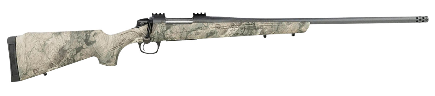 CVA CR6981 Cascade  Full Size 300 Win Mag 3+1, 24″ Sniper Gray Cerakote Steel Threaded Barrel, Sniper Gray Cerakote Steel Receiver, Exclusive Realtree Rockslide Fixed w/SoftTouch Stock, Right Hand