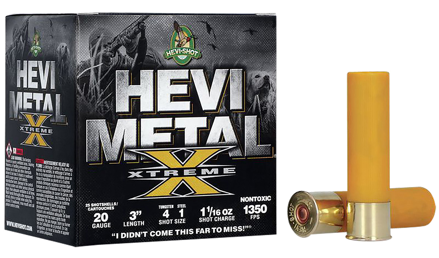 HEVI-Shot HS39202 HEVI-Metal Extreme 20Gauge 3″ 1 1/16oz Steel/Tungsten 4/1Shot 25 Per Box/10 Case