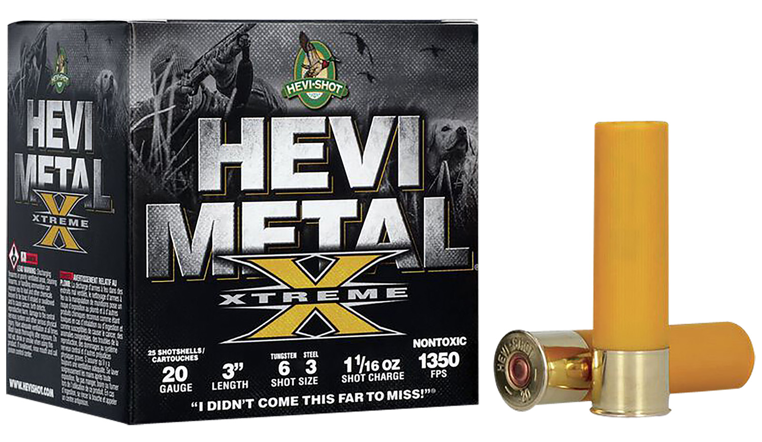 HEVI-Shot HS39206 HEVI-Metal Extreme 20Gauge 3″ 1 1/16oz Steel/Tungsten 6/3Shot 25 Per Box/10 Case