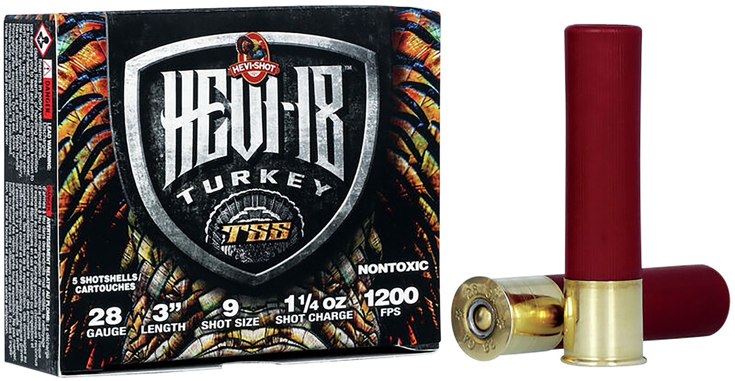 HEVI-Shot HS7289 HEVI-18 TSS Turkey 28Gauge 3″ 1 1/4oz Tungsten 9Shot 5 Per Box/10 Case