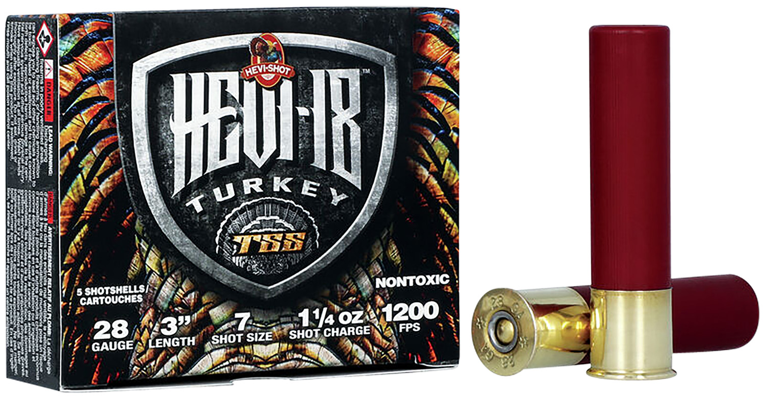 HEVI-Shot HS7287 HEVI-18 TSS Turkey 28Gauge 3″ 1 1/4oz Tungsten 7Shot 5 Per Box/10 Case