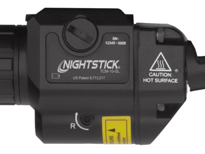 Nightstick TCM10GL Compact Weapon-Mounted Light with Green Laser  Black Anodized 650 Lumens White Light