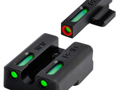 TruGlo TG13XD2PC TFX Pro  Black | Green Tritium & Fiber Optic Orange Outline Front Sight Green Tritium & Fiber Optic Rear Sight