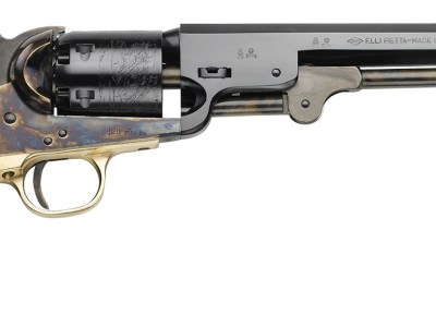 Pietta PF51CH44712 1851 Navy 44 Cal 7.50″ 6rd Color Case Hardened Frame, Blued Cylinder & Octagon Barrel, Walnut Grip