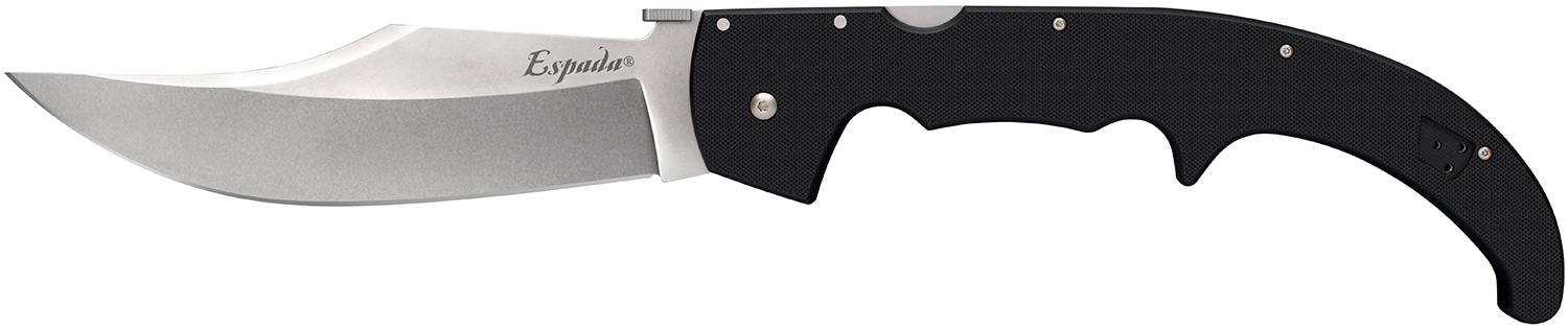 Cold Steel CS62MGC Espada  XL 7.50″ Folding Clip Point Plain AUS-10A SS Blade/9.25″ Black w/Polished Bolsters G10 Handle Includes Belt Clip