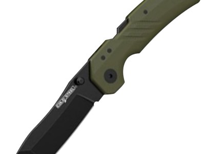 Cold Steel CSFL30DPLTBGZ Engage  3″ Folding Tanto Plain Black PVD Stonewashed 4116 SS Blade/4.11″ OD Green GFN Handle Includes Belt Clip