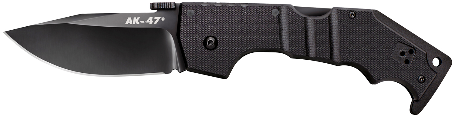 Cold Steel CS58M AK  3.50″ Folding Clip Point Plain Black Matte S35VN SS Blade/5.50″ Black G10 Handle Includes Belt Clip