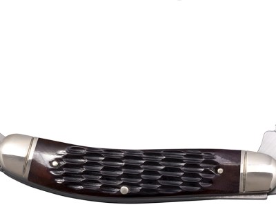 Cold Steel CSFLGSTKMJ Gentleman’s Stockman 2″/2.10″/2.50″ Folding Clip/Sheepsfoot/Spey Plain 8Cr13MoV SS Blade/Brown Jigged w/Polished Bolsters Bone Handle